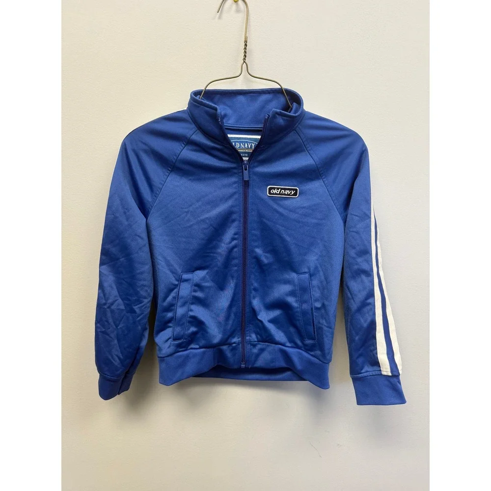 Old Navy Reissue 94 Track Jacket Kids Medium 8 Blue White Stripe S/585787-01